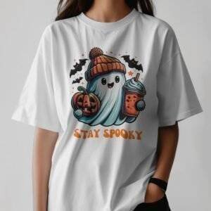 Stay Spooky Printed Halloween T-Shirt