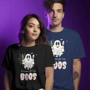 I'm Here for the BOOS Printed Halloween T-Shirt