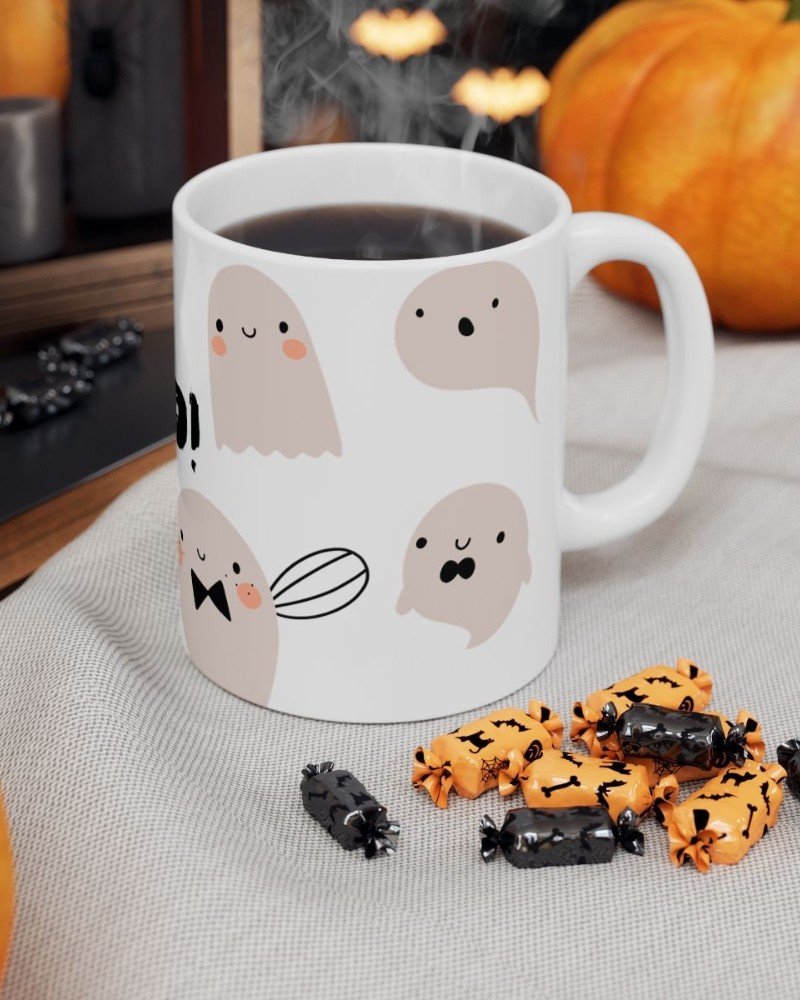 Spooky Boo Ceramic Coffee Mug