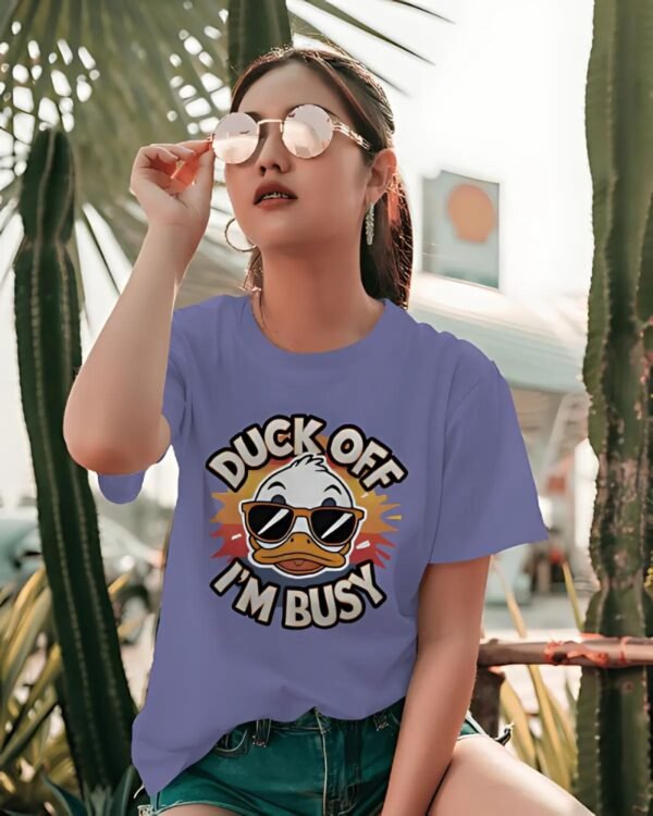 Duck Off I'm Busy Printed T-Shirt