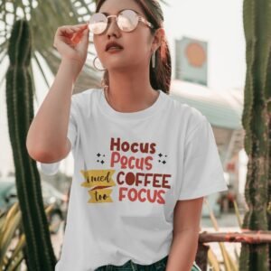 Hocus Pocus Coffee Focus graphic tee shirt