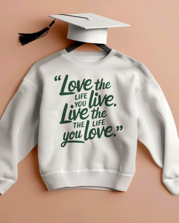 Live The Life You Love Designed Sweatshirts