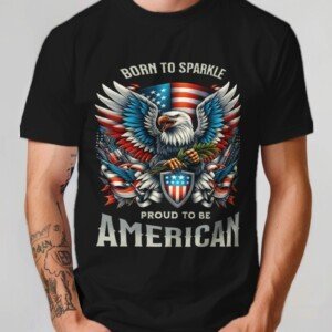 Proud To Be American Printed T-Shirt