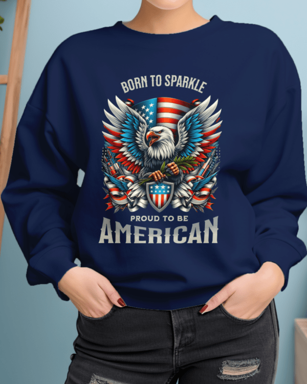 Proud To Be American Printed Sweater