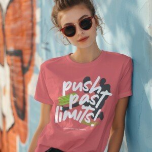 Push Past Limits Printed T shirt