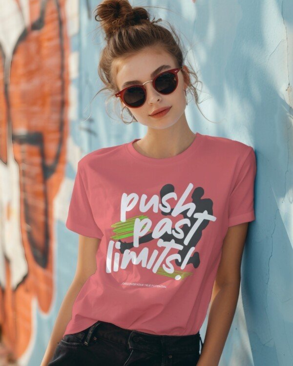 Push Past Limits Printed T shirt