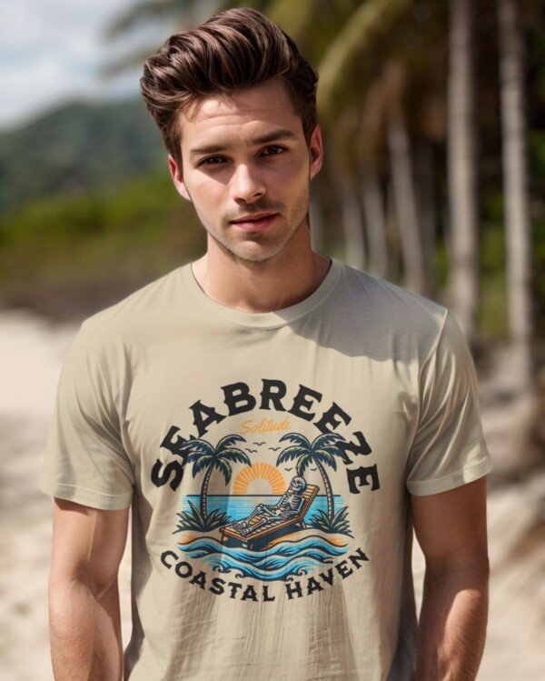 Coastal Haven Beach Vibes Printed T shirts