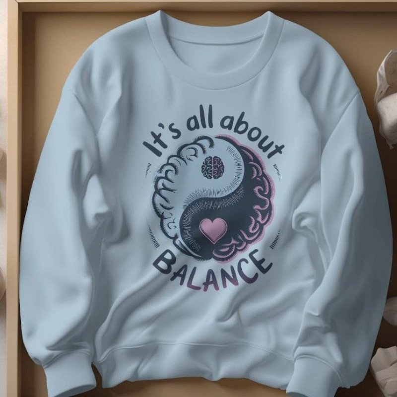 It's All About Balance Printed Sweatshirt